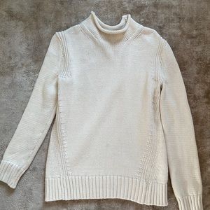 J Crew 1988 Roll-neck Cream Knit Sweater